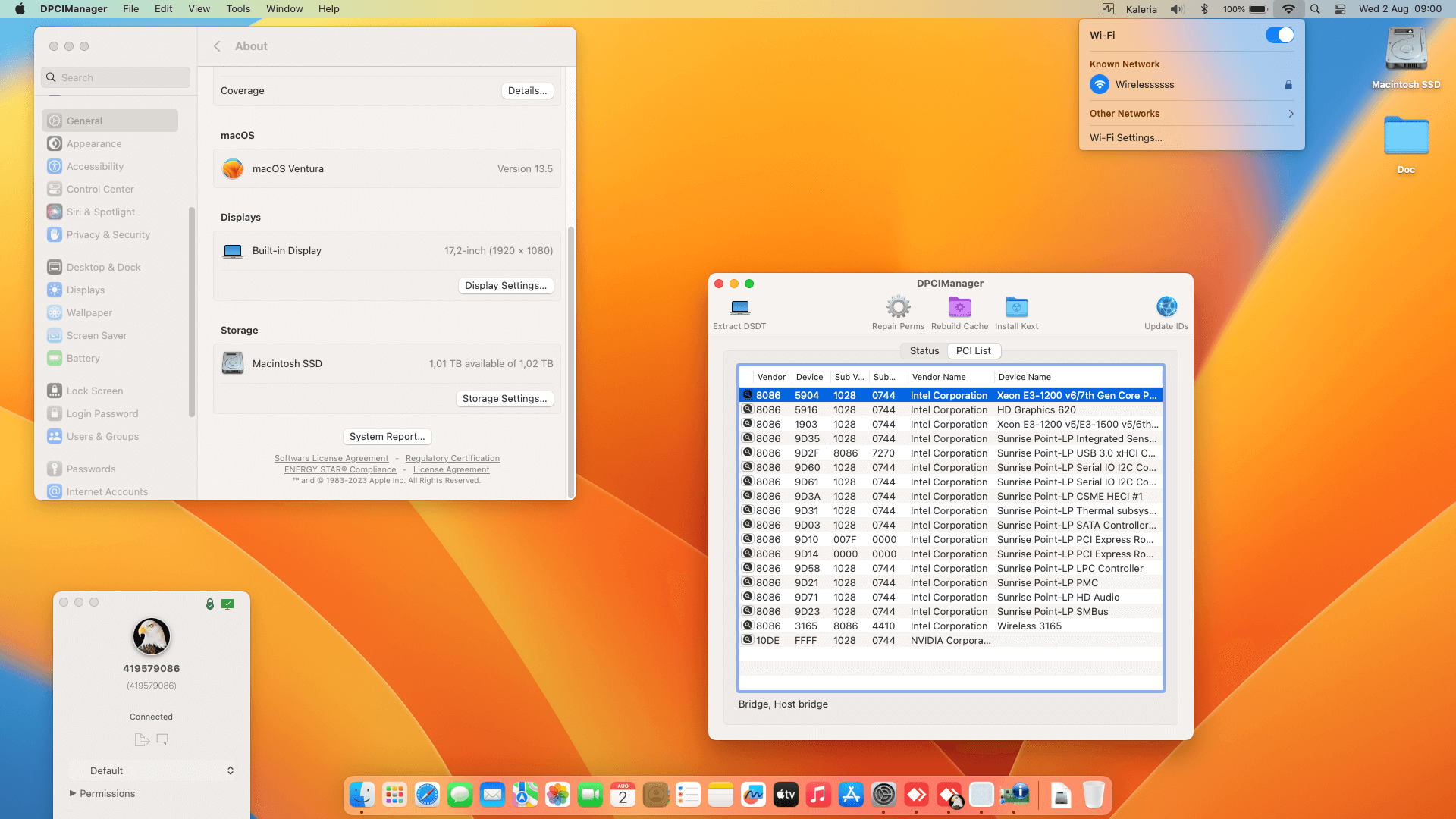 Dell Inspiron 17 7779 2 in 1 [KabyLake   Intel UHD 620 + I2C]   OpenCore 1